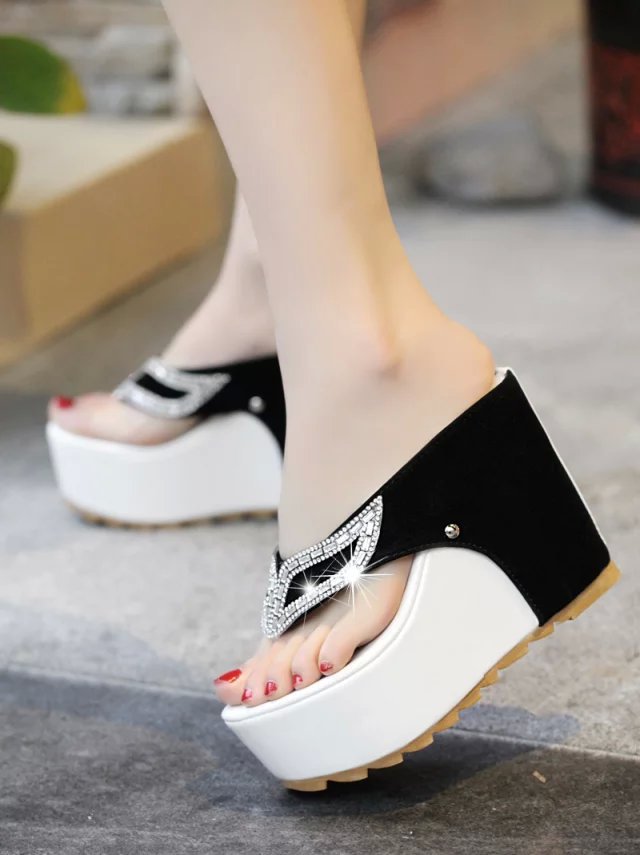 Platform wedge bow bow shoes