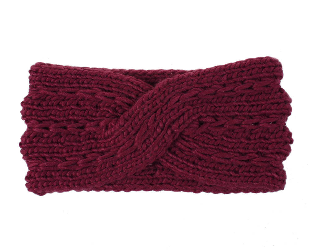 Knitted Crossed Wool Headband