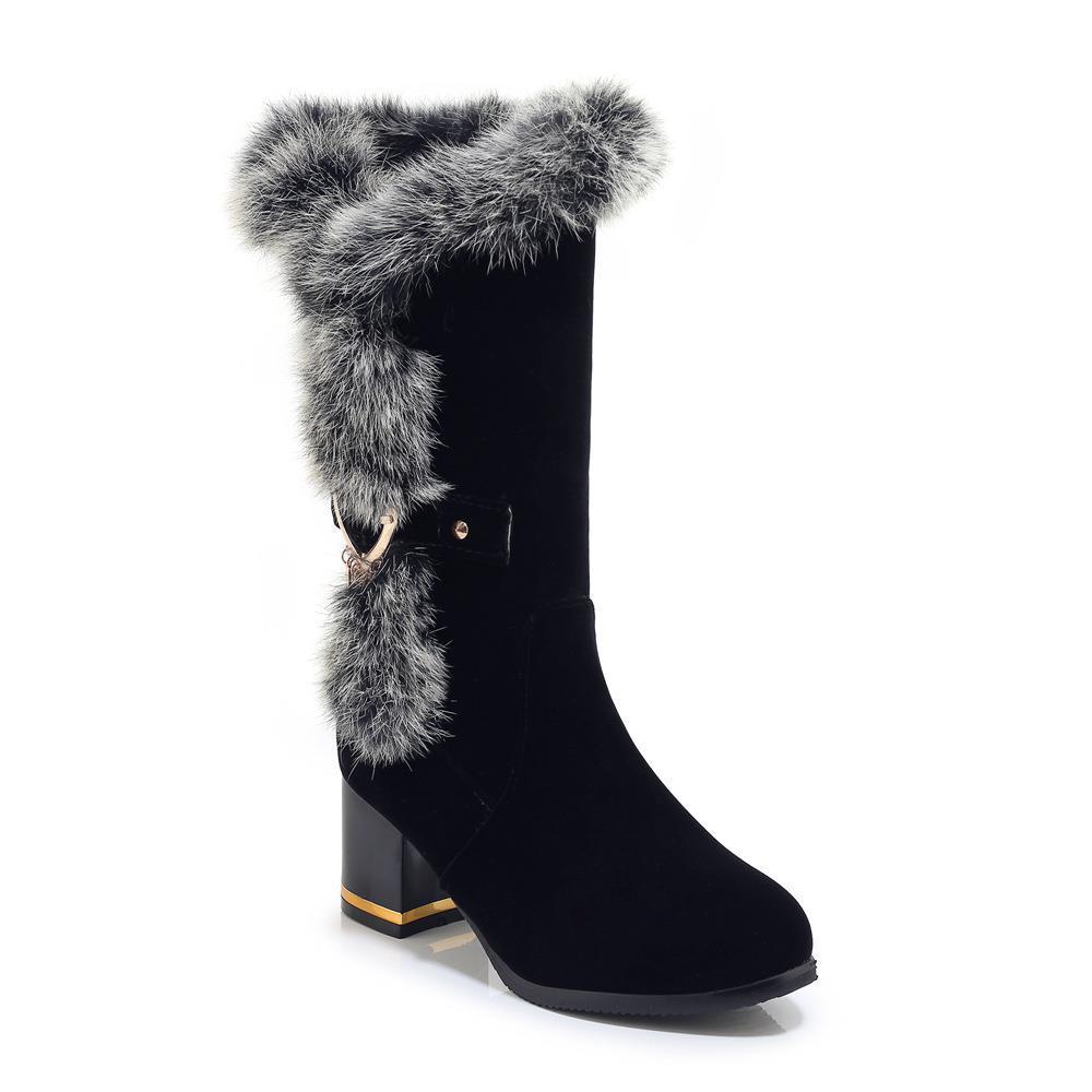 Winter Chunky Heel Boots