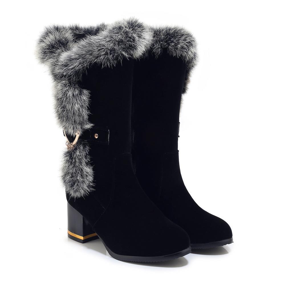 Winter Chunky Heel Boots