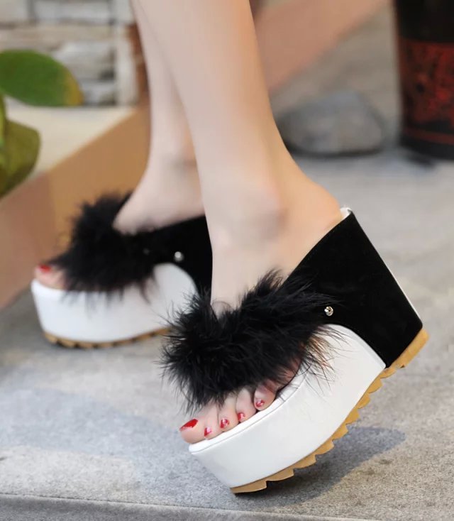 Platform wedge bow bow shoes