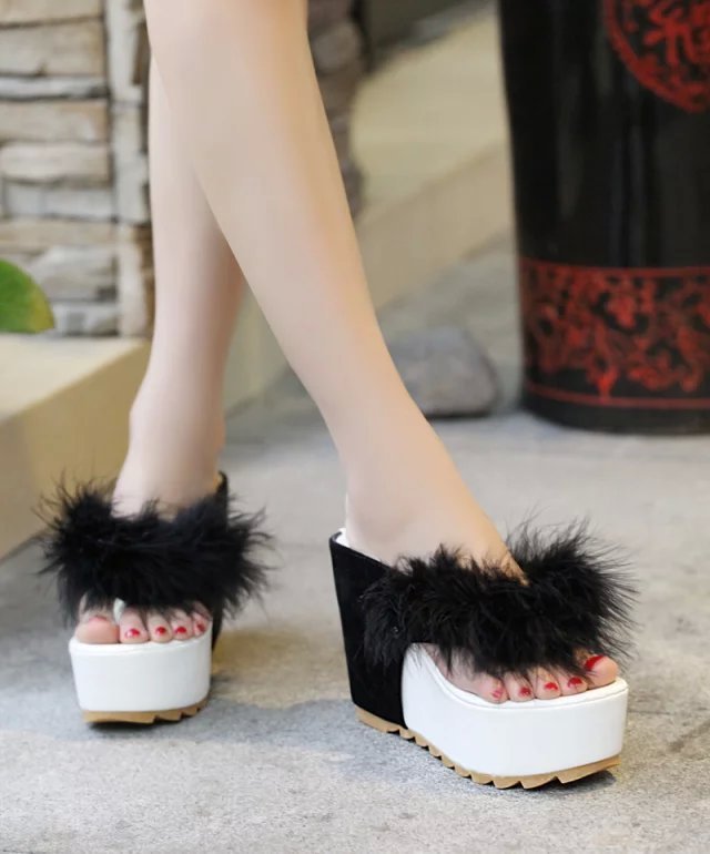Platform wedge bow bow shoes