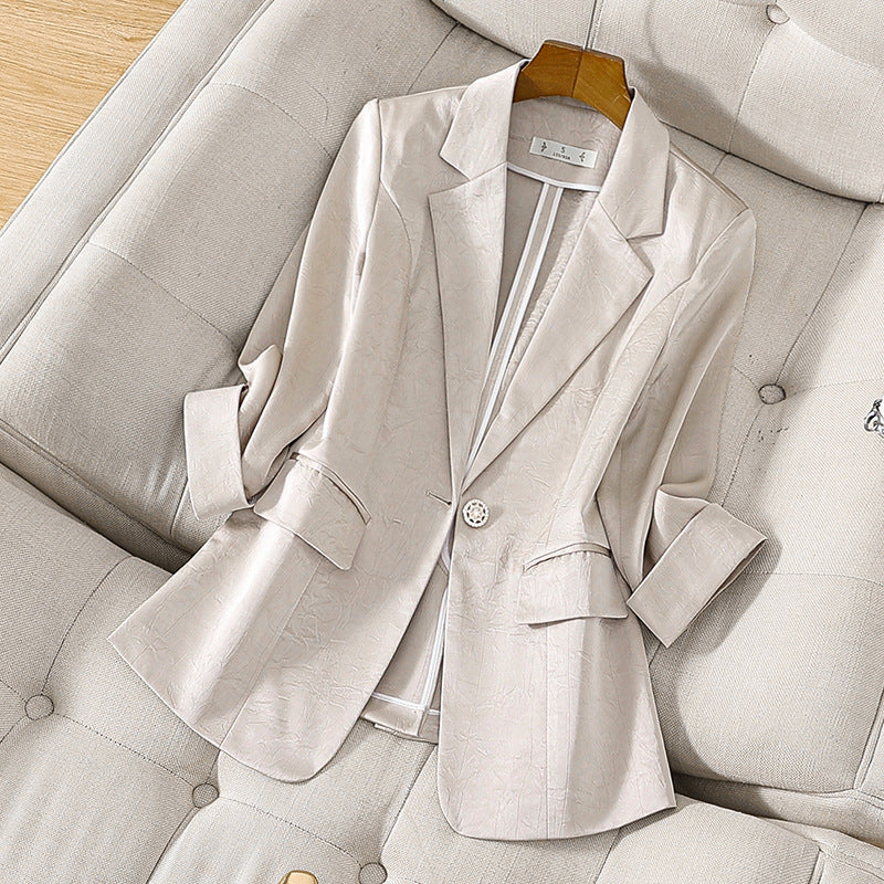 Elegant Satin Women’s Suit Jacket