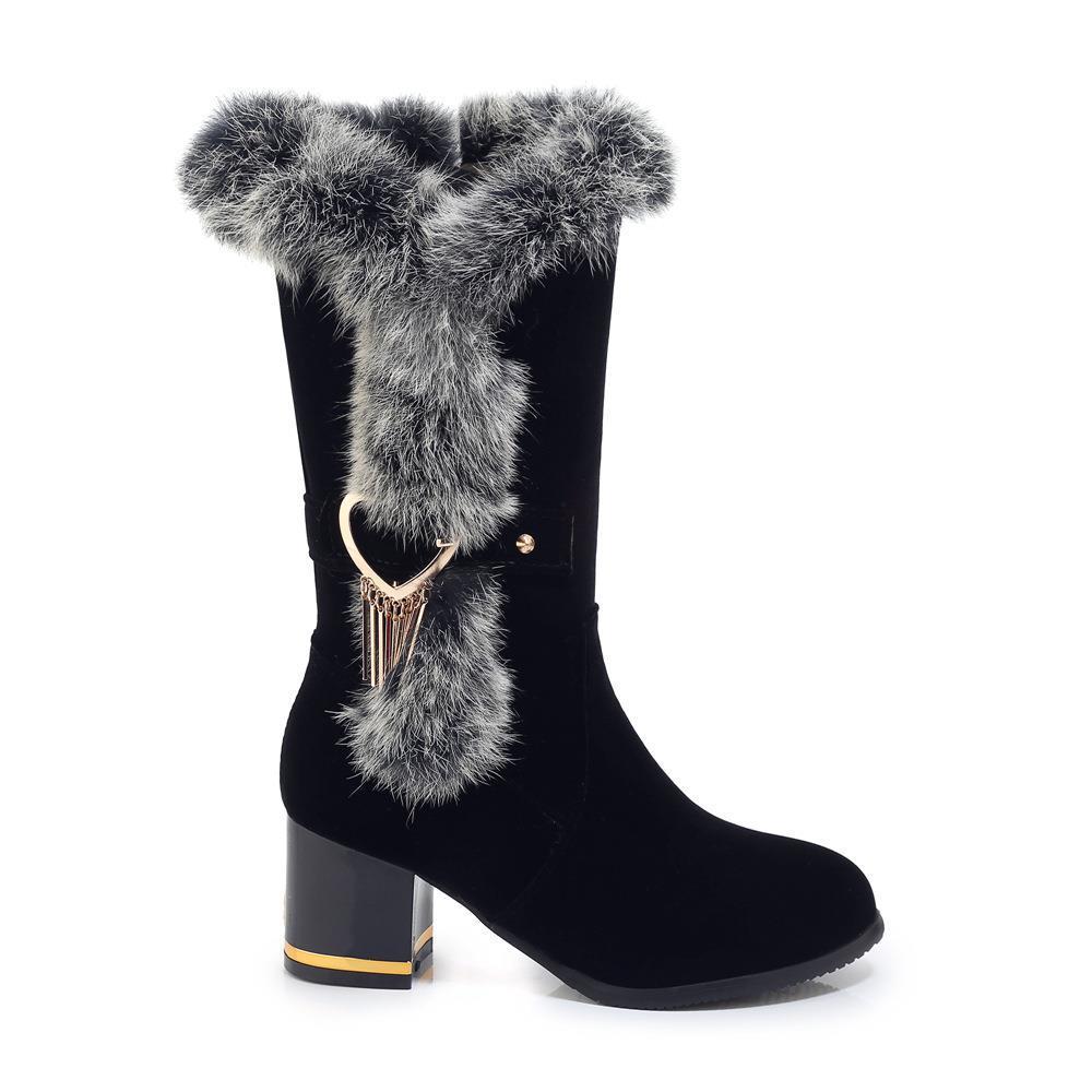 Winter Chunky Heel Boots