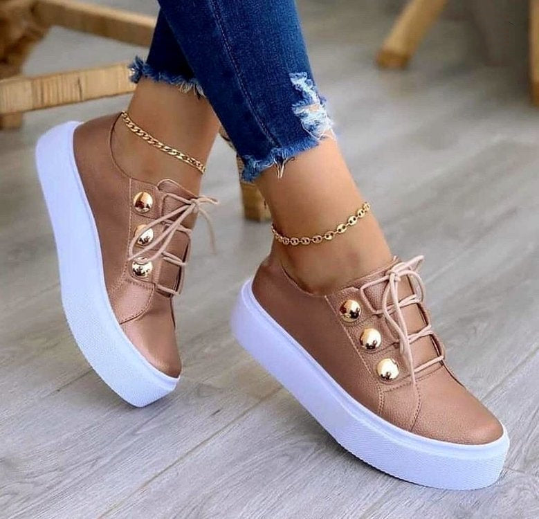 Rivet Lace Flatsk