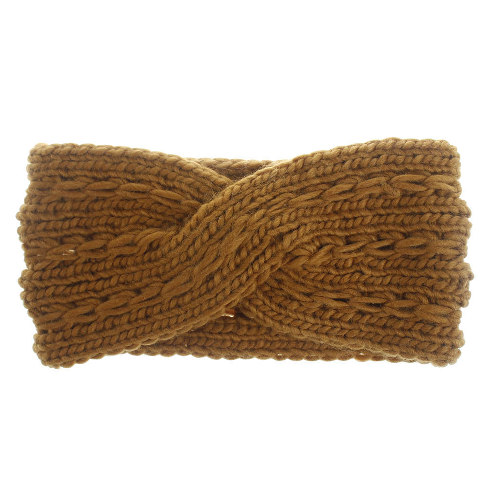 Knitted Crossed Wool Headband
