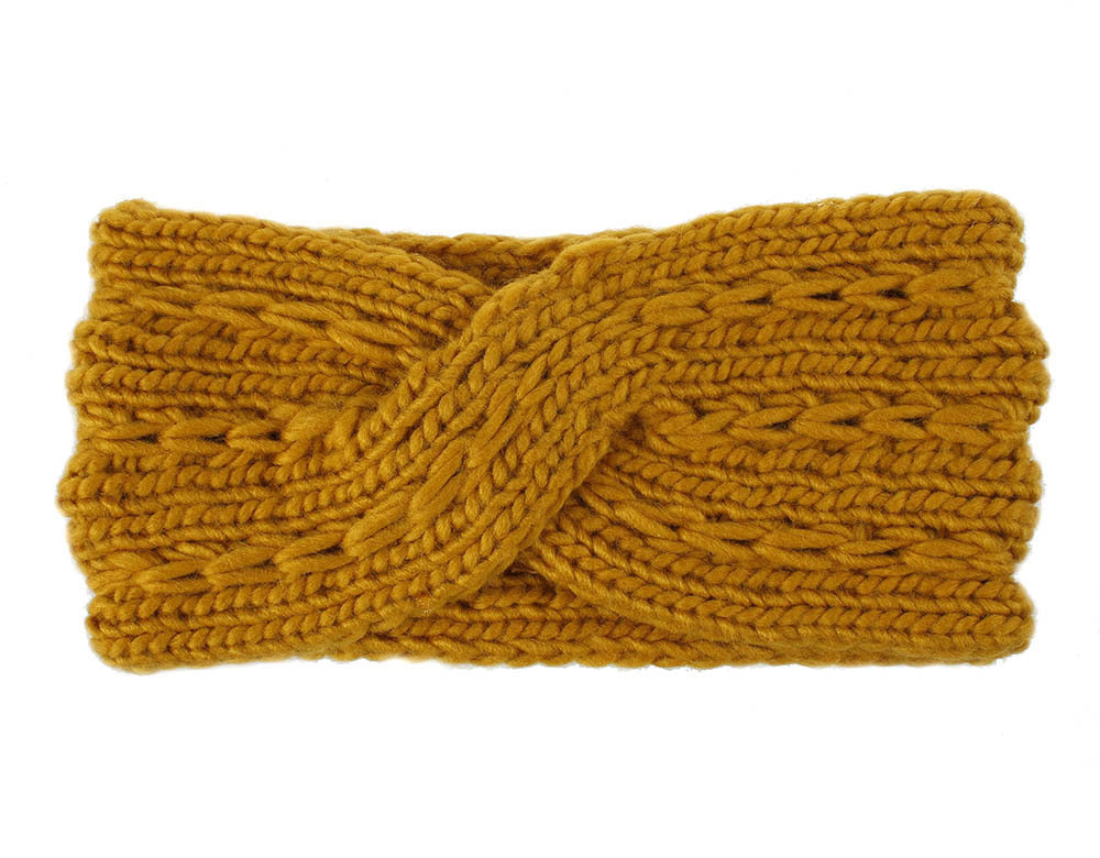 Knitted Crossed Wool Headband
