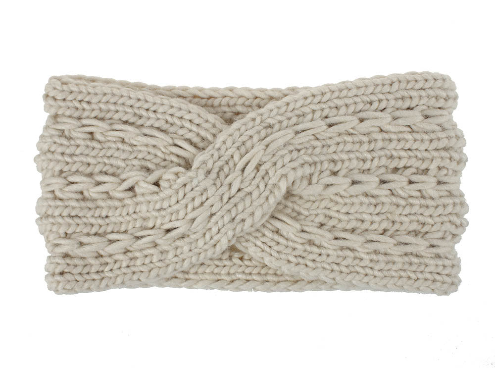 Knitted Crossed Wool Headband