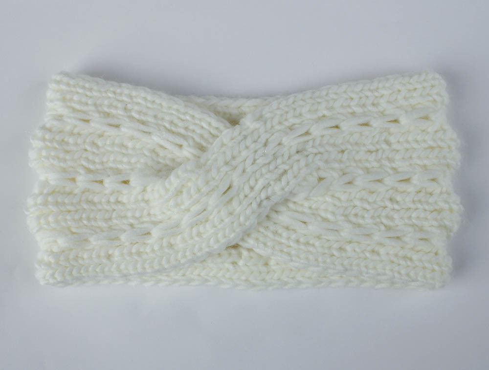 Knitted Crossed Wool Headband