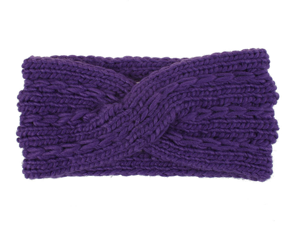 Knitted Crossed Wool Headband