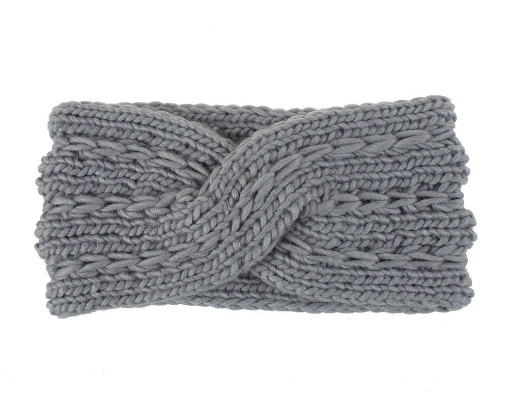 Knitted Crossed Wool Headband