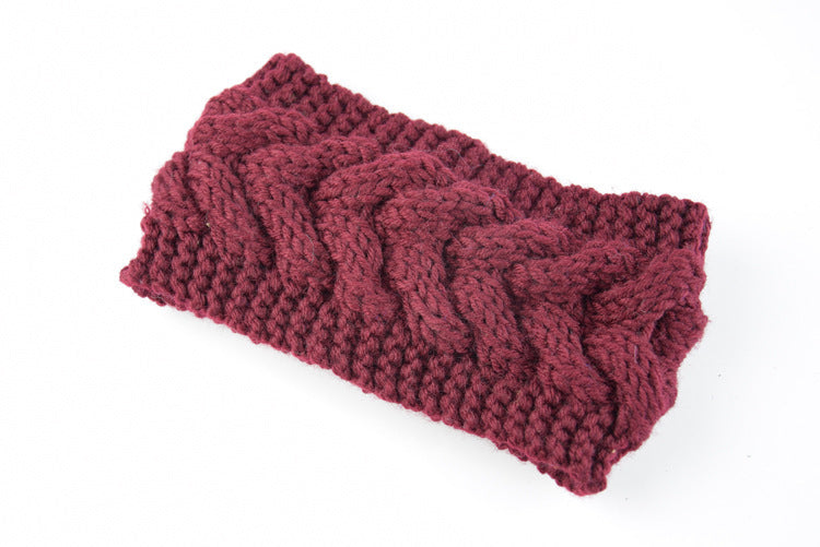 Knitted Crossed Wool Headband