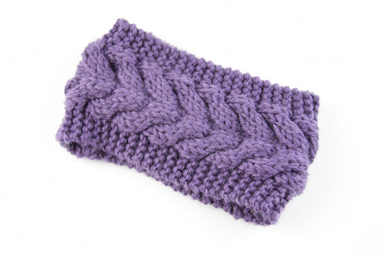 Knitted Crossed Wool Headband