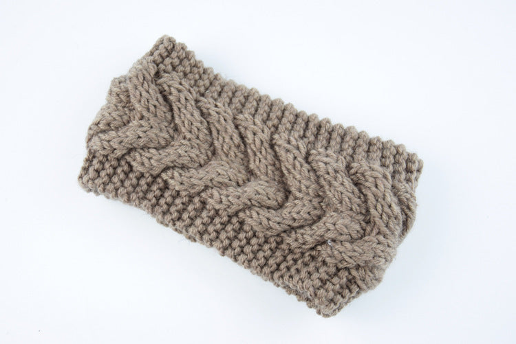 Knitted Crossed Wool Headband