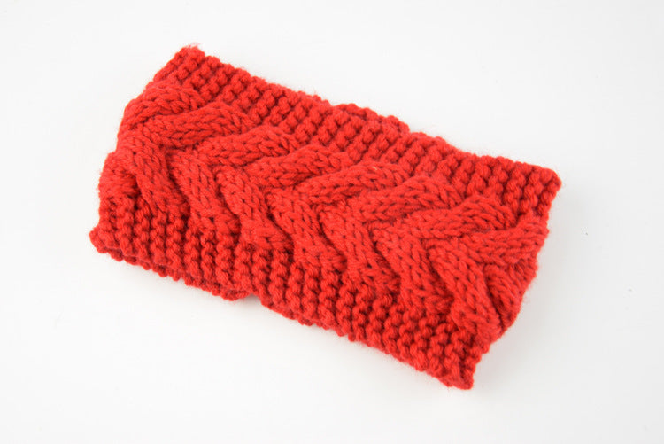 Knitted Crossed Wool Headband