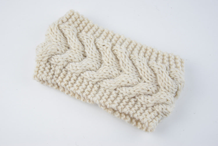 Knitted Crossed Wool Headband