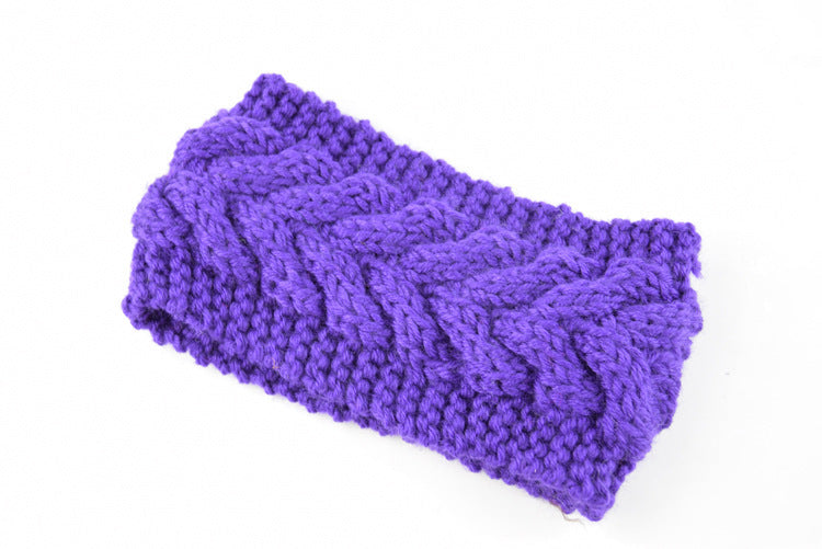 Knitted Crossed Wool Headband
