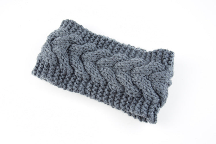 Knitted Crossed Wool Headband