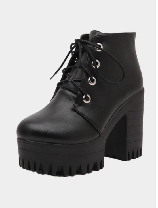Chunky Heel Ankle Boots