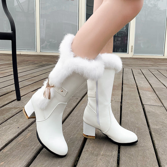 Winter Chunky Heel Boots