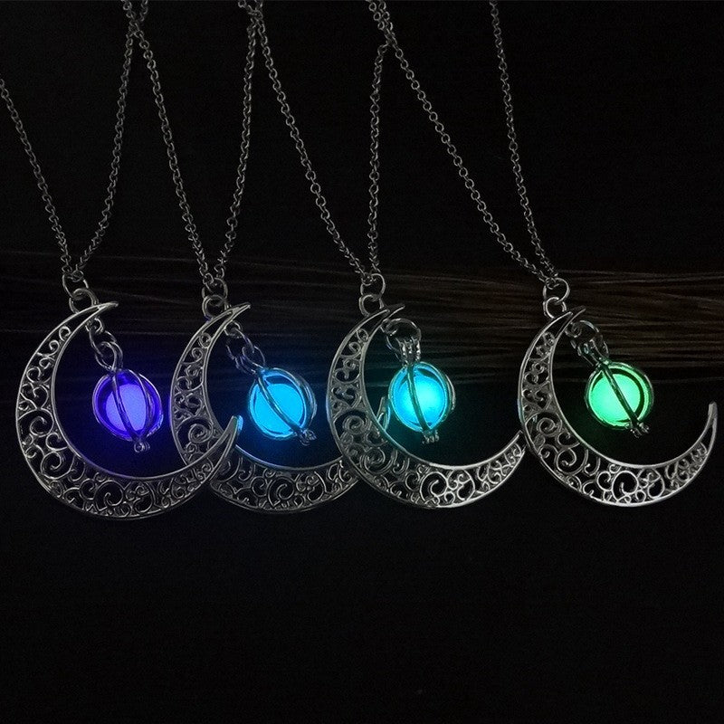 Glowing Moon Stone Necklace