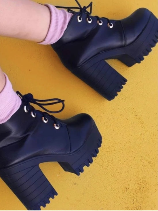 Chunky Heel Ankle Boots