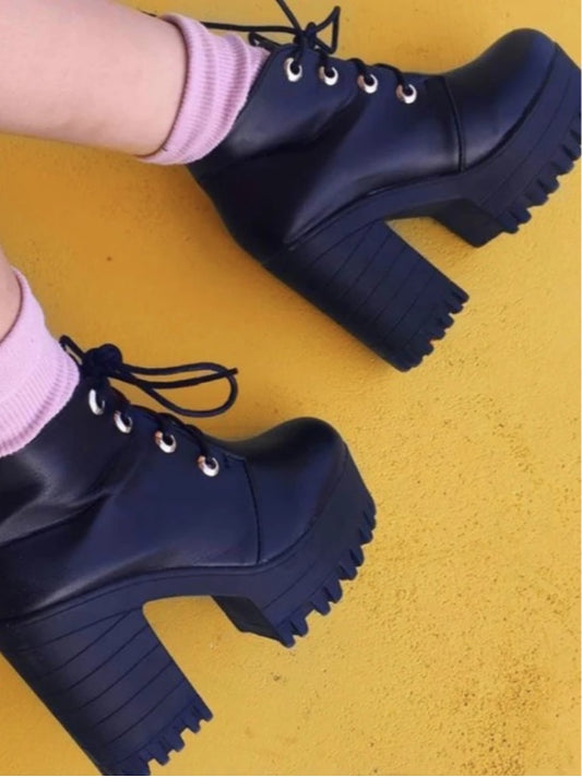 Chunky Heel Ankle Boots