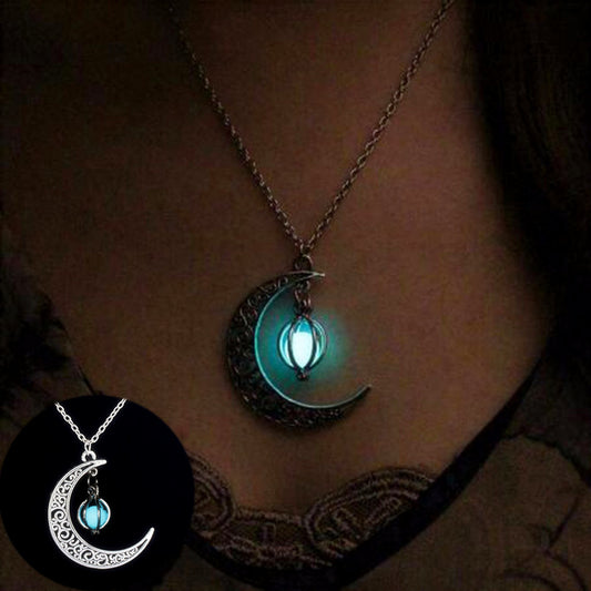 Glowing Moon Stone Necklace