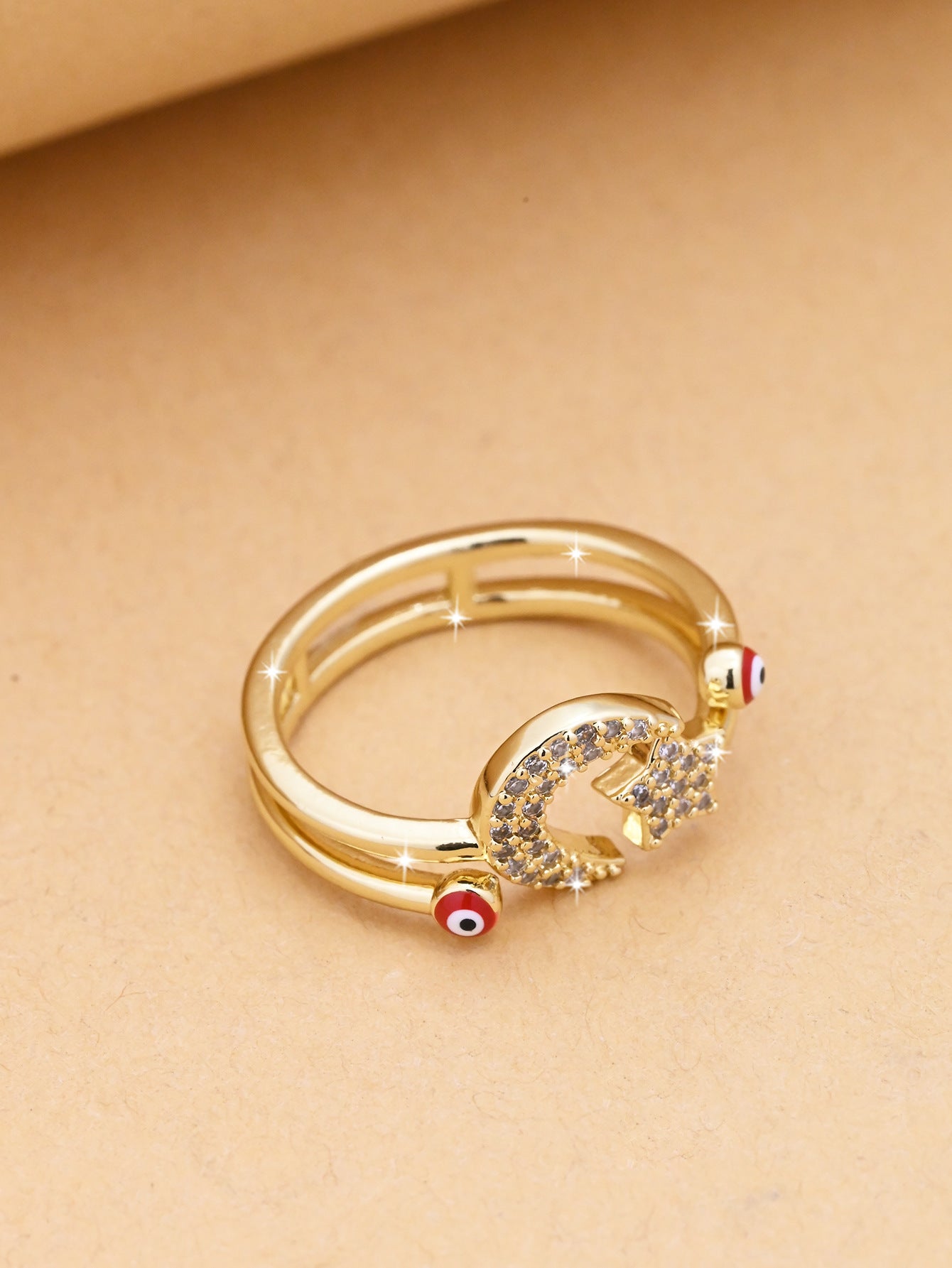 Fashion Simple Devil’s Eye Protecting Open Ring