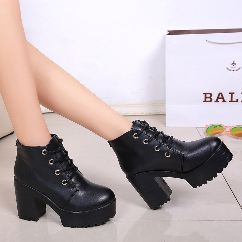 Chunky Heel Ankle Boots