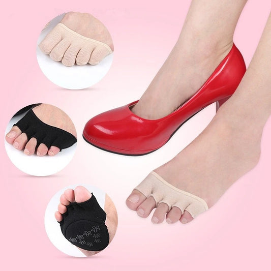 Nylon High Heel Shoes Anti Skid Silicone Forefoot Socks