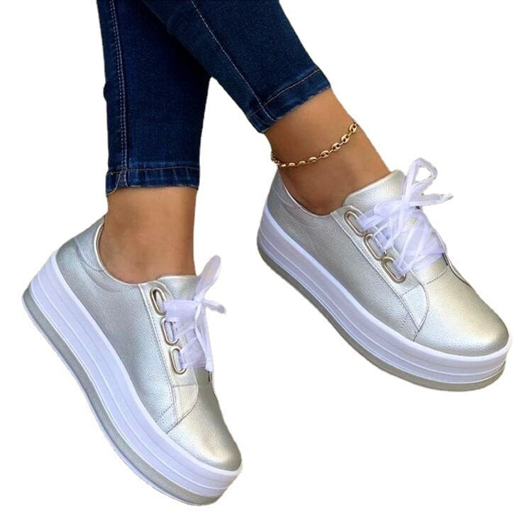 Ribbon Lace Platform Sneakers