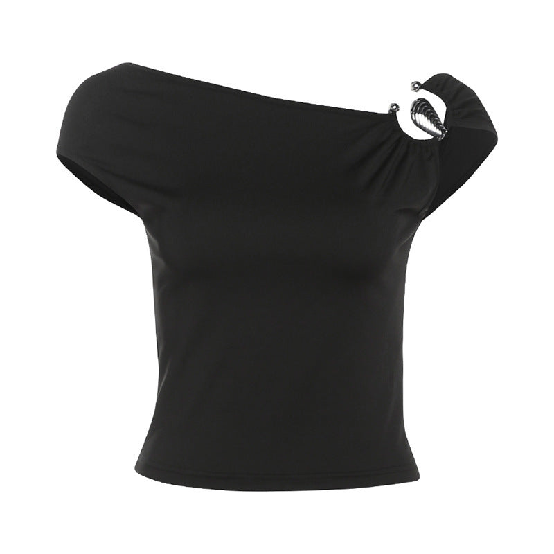 Bare Back Slim Fit Slimming T-shirt Short Sleeve Women