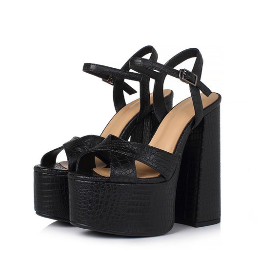 Elegant Chunky Heel Party Sandals