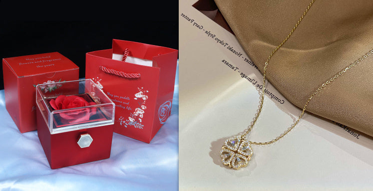 Magnetic Clover Heart Necklace