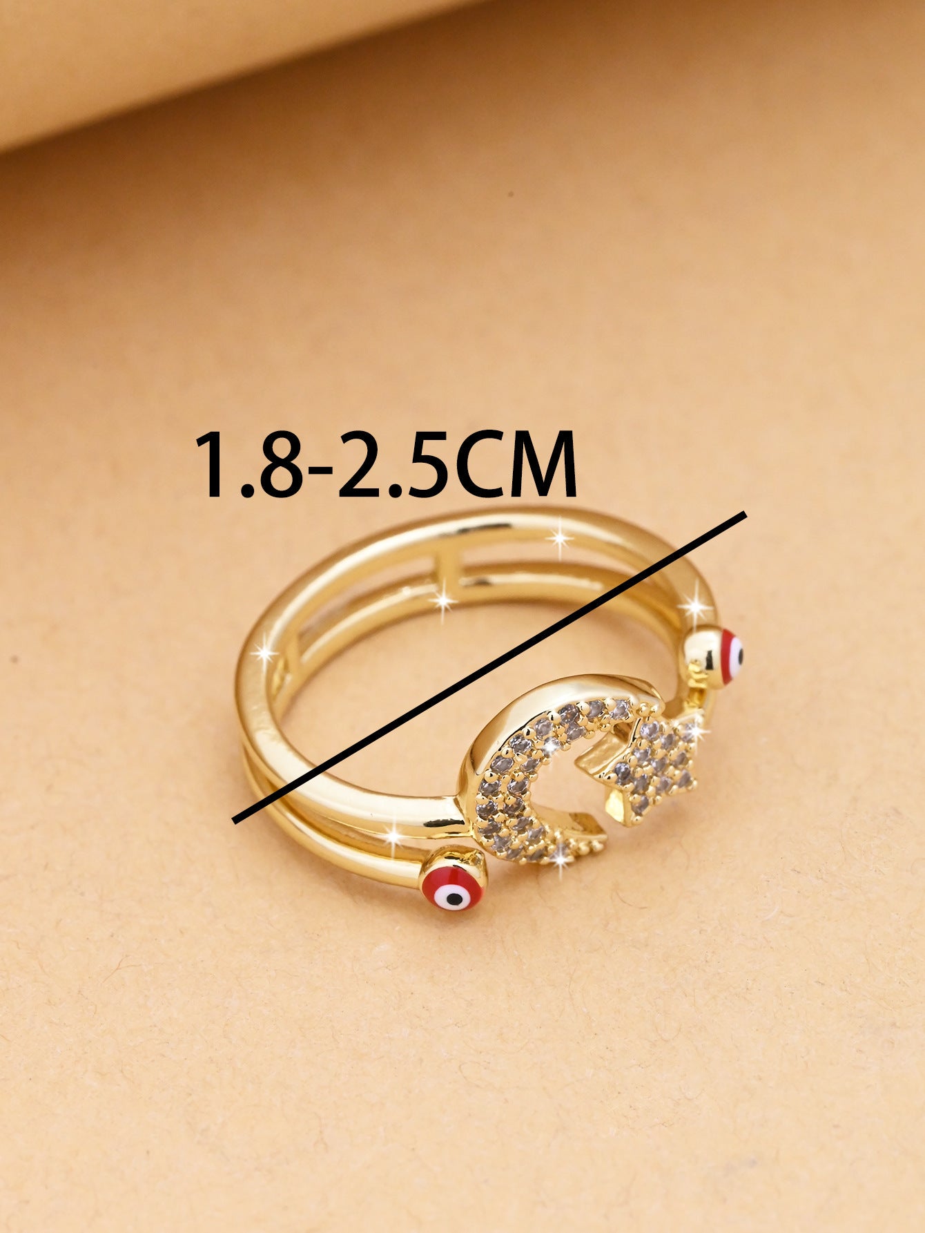 Fashion Simple Devil’s Eye Protecting Open Ring