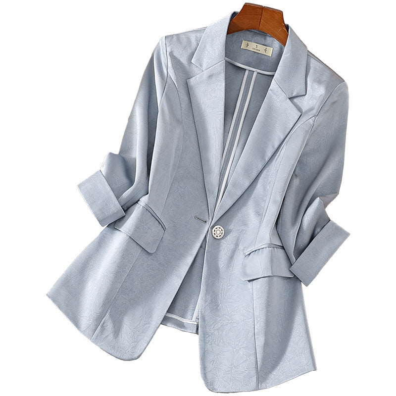 Elegant Satin Women’s Suit Jacket